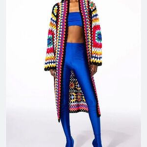 AKIRA Multicolor Crochet Cardigan